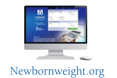 newbornweight.org website on computer screen